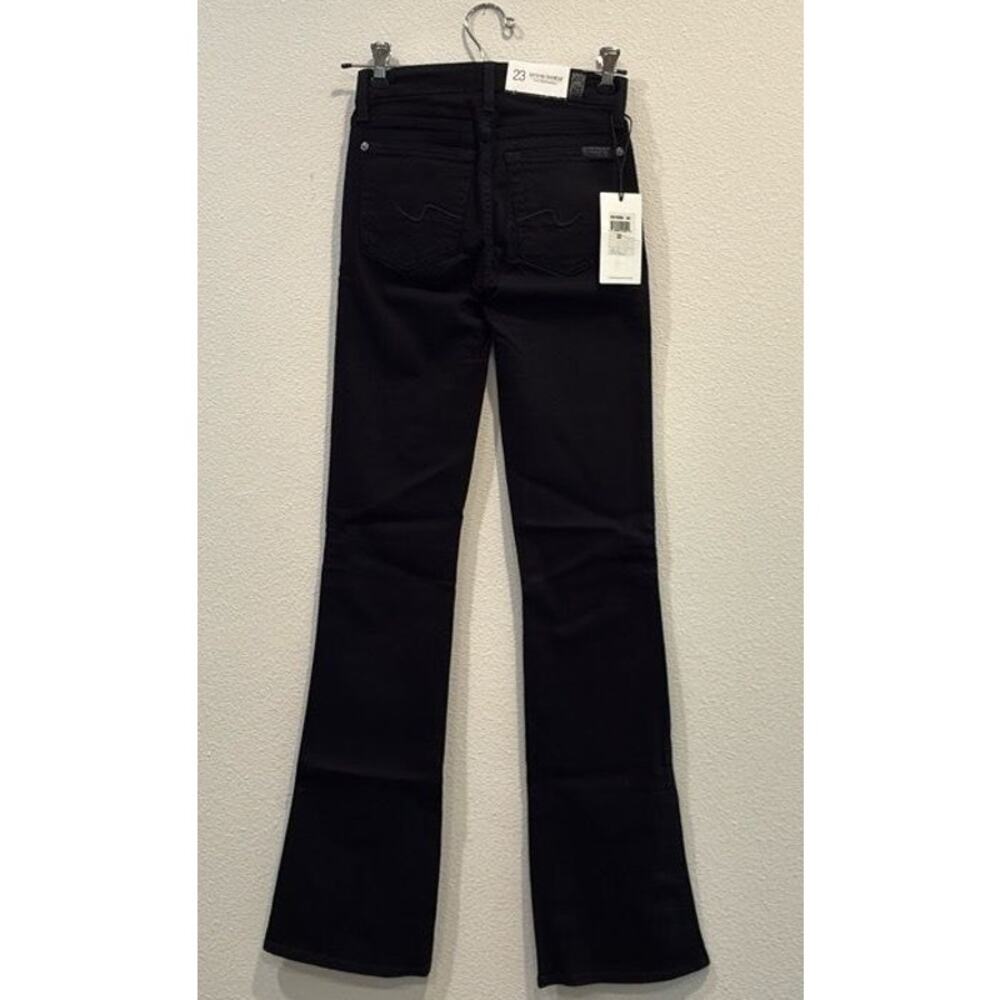 7 For All Mankind Women's Size 23 Kimmie Bootcut Jeans in Rinse Black - Picture 3 of 6